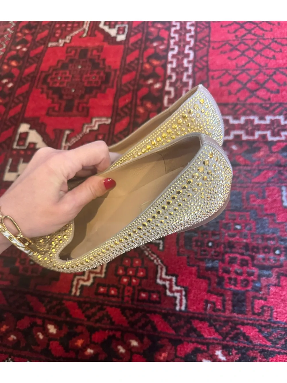 Valentino Garavani Glam Micro-Rockstud Ballet Flat